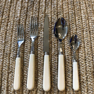 French Faux Ivory Cutlery Set of Five