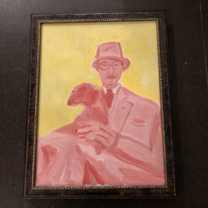 Man With Dachshund by Hugo Guinness