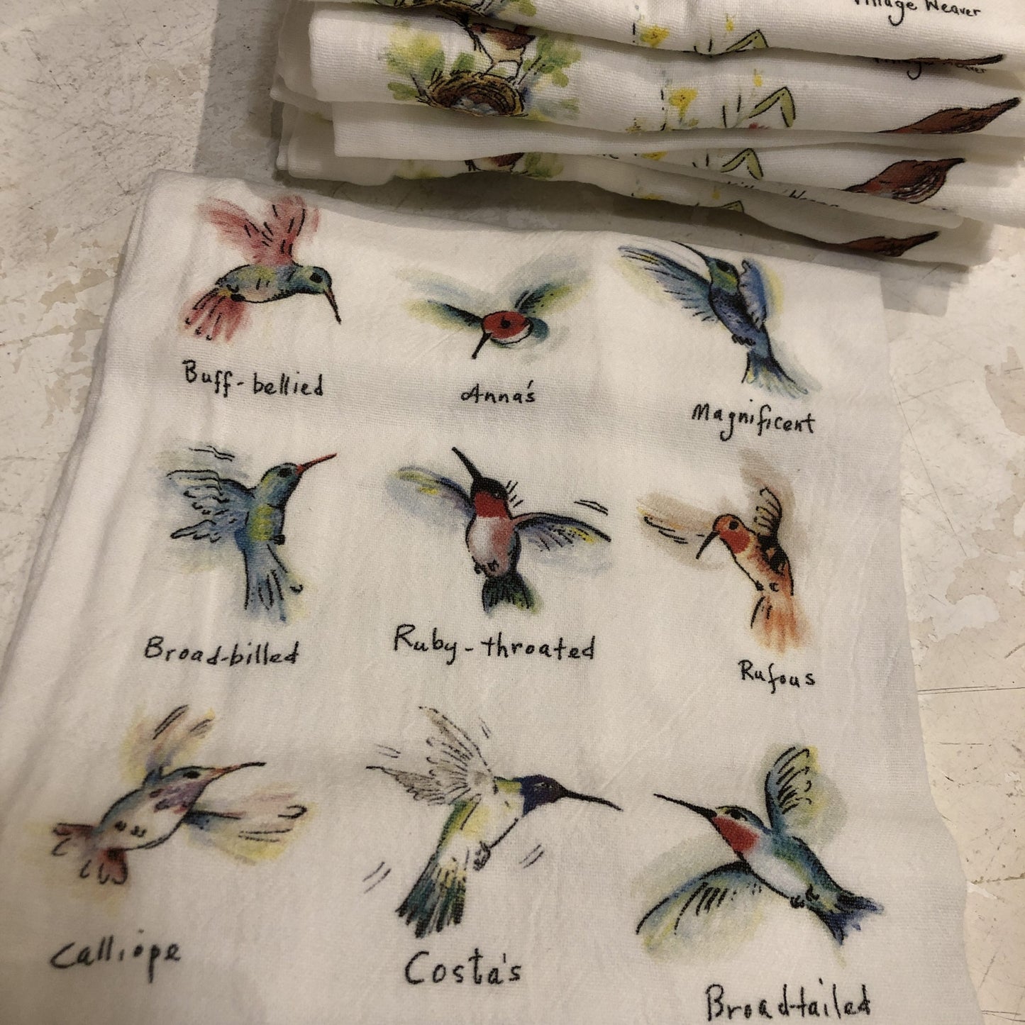 Hummingbird Flour Sack Towel