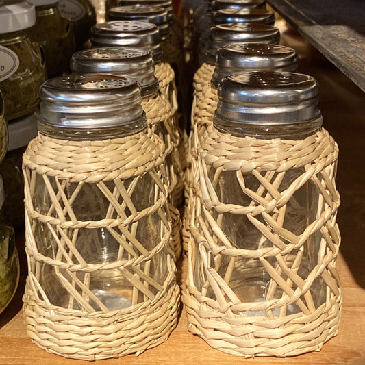 Seagrass Caged Salt and Pepper Shakers