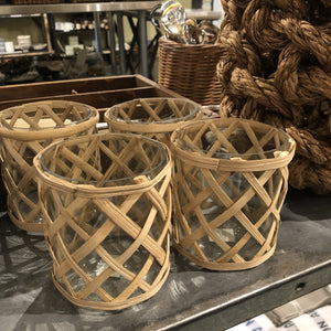 Small Cane Weave Vase