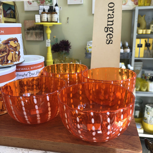 Orange Dotted Bowl