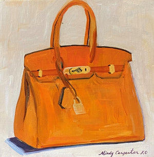 Orange Birkin Bag by Mindy Carpenter