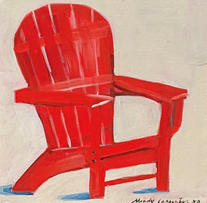Red Adriondack Chair by Mindy Carpenter