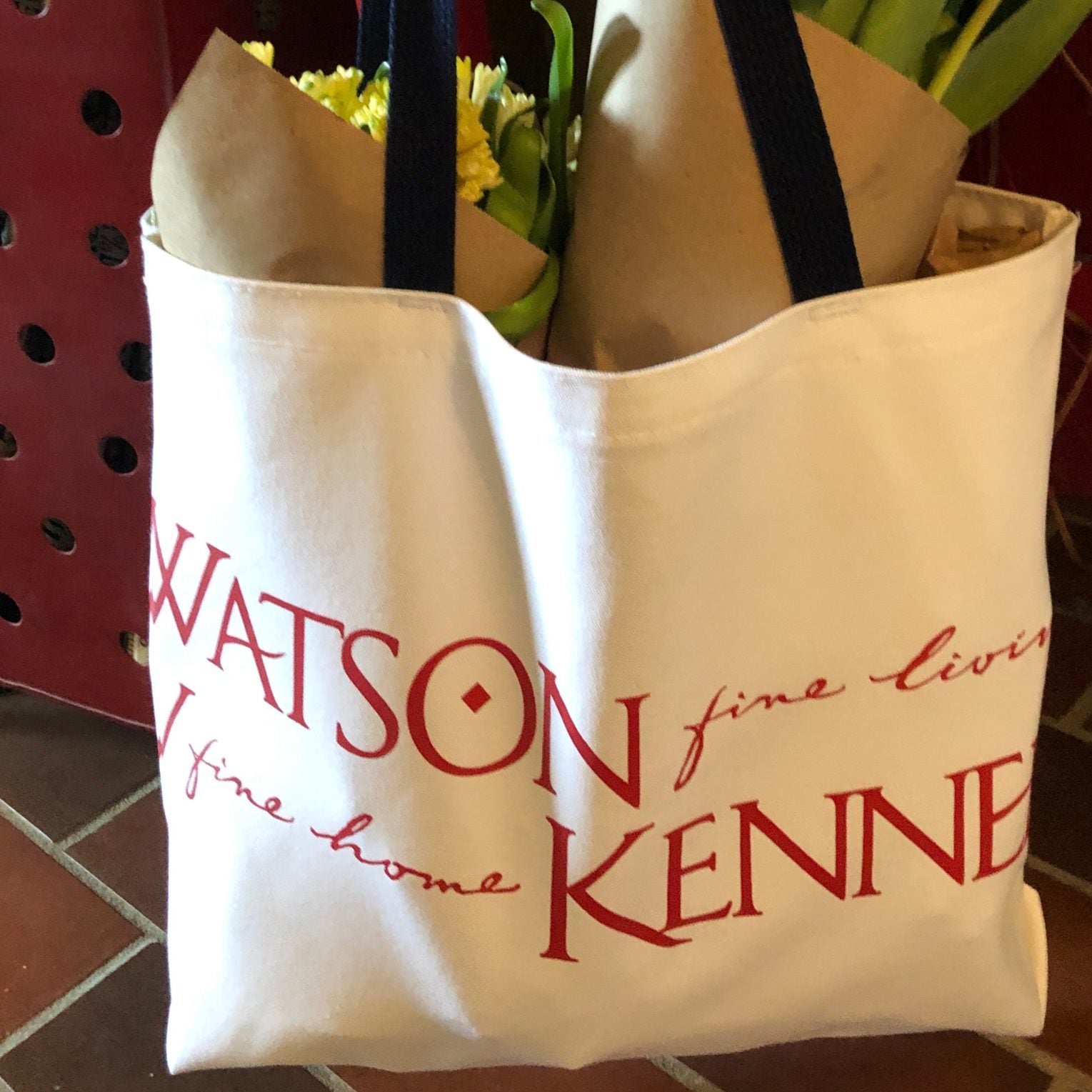 Red white and blue tote bag online