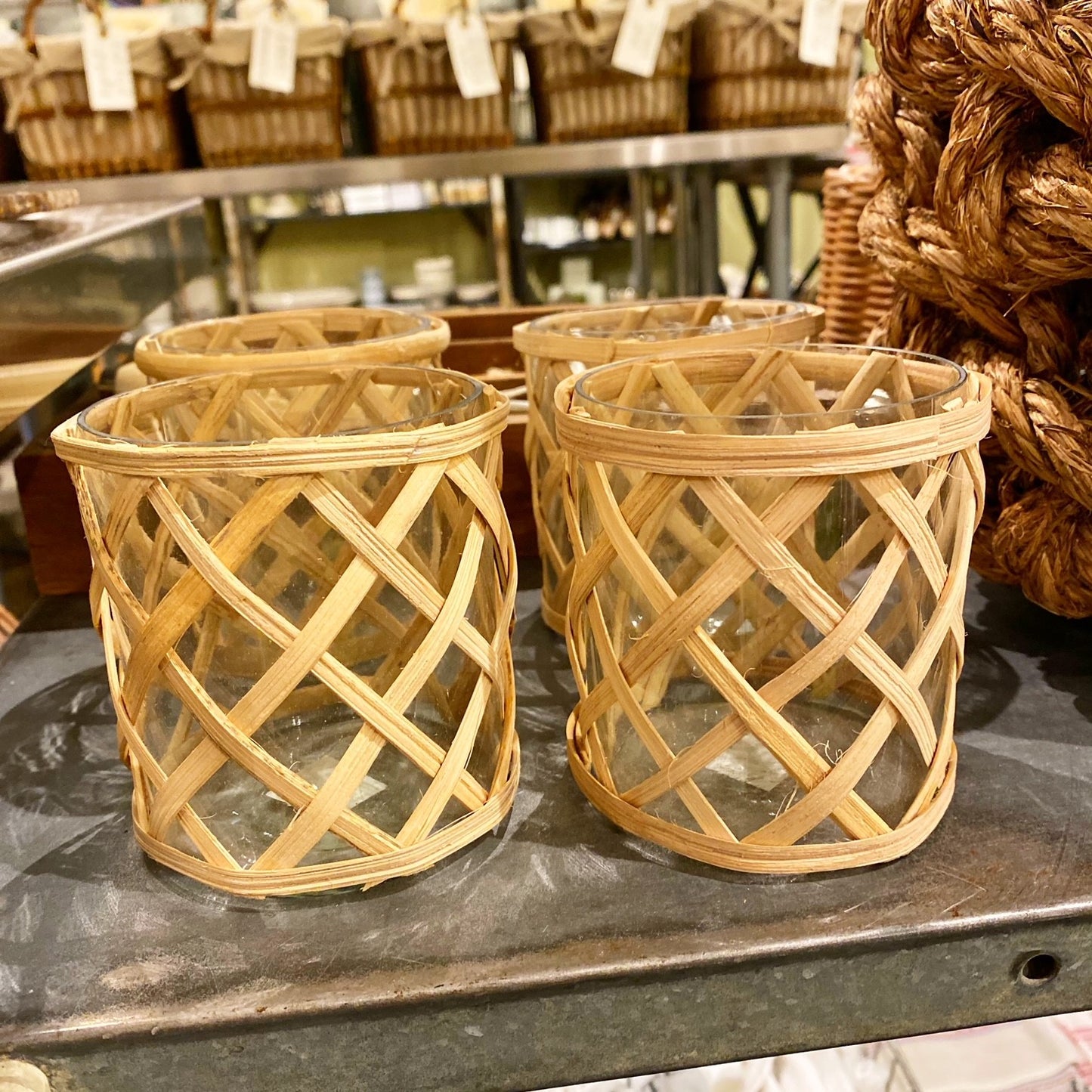 Medium Cane Weave Vase