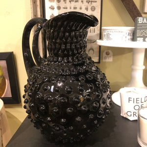 Black Round Hobnail Pitcher