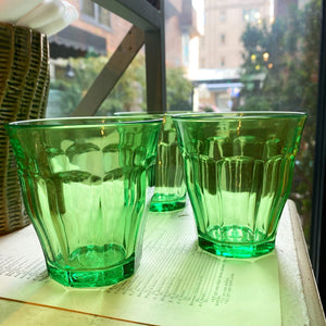Green French Bistro Glass