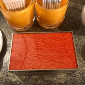 Orange Snakeskin Matchbox Cover