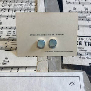 Chalcedony Silver Post Earrings