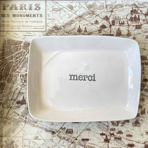 Merci Ceramic Dish