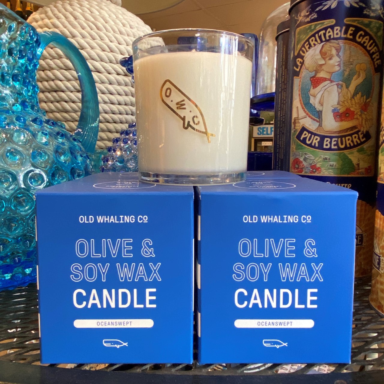 Olive and Soy Wax Candle in Oceanswept