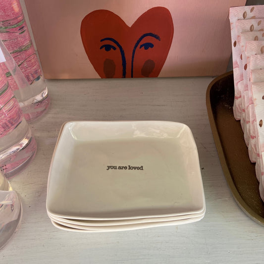 You Are Loved Small Rectangular Dish