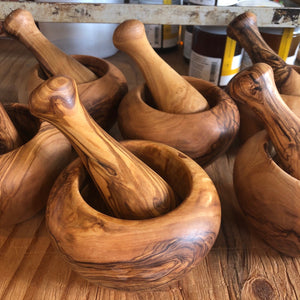 Olive Wood Mortar & Pestle